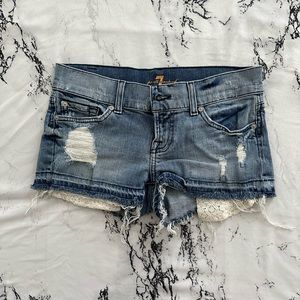 7 for all mankind distressed shorts